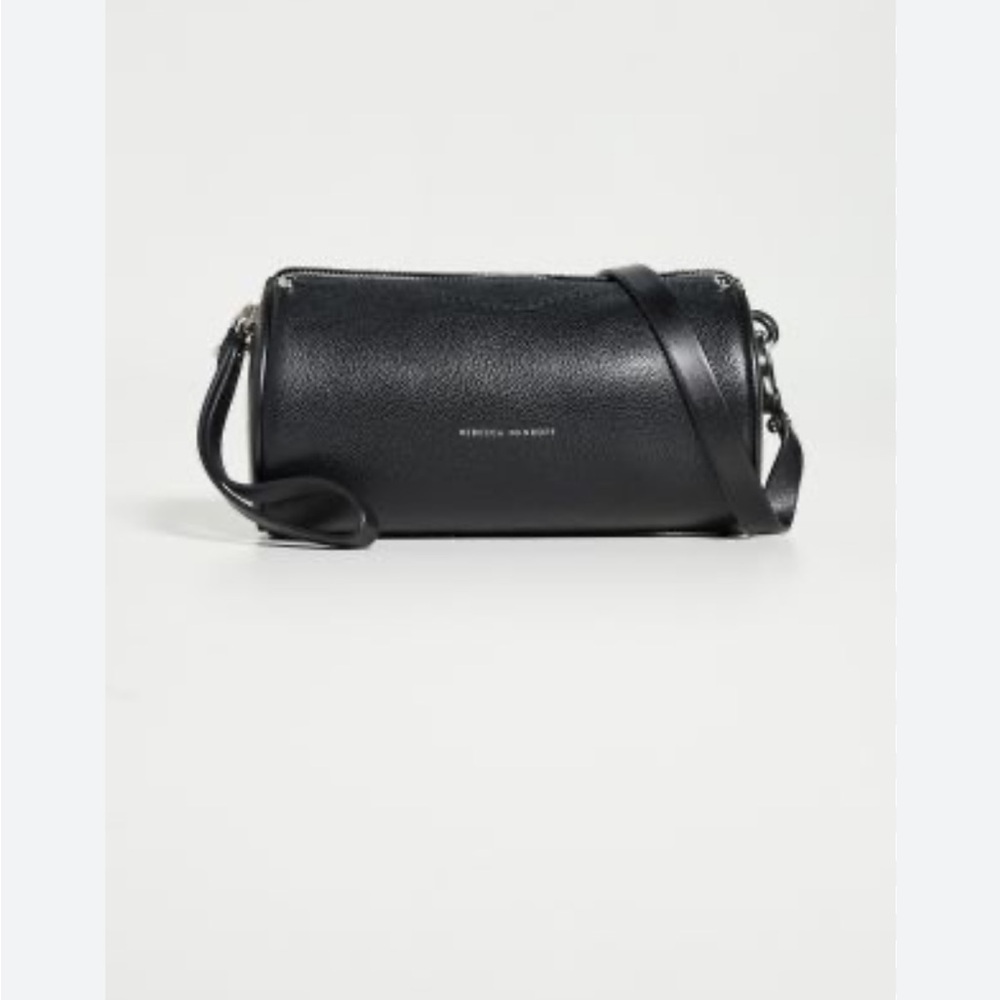 ! New! Rebecca Minkoff Black Barrel Xbody Crossbody Bag 22cm vs 10cm